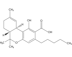 a molecule diagram of THCA