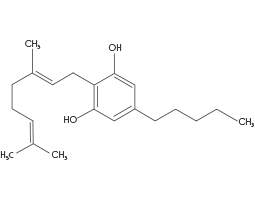 a molecule diagram of CBG